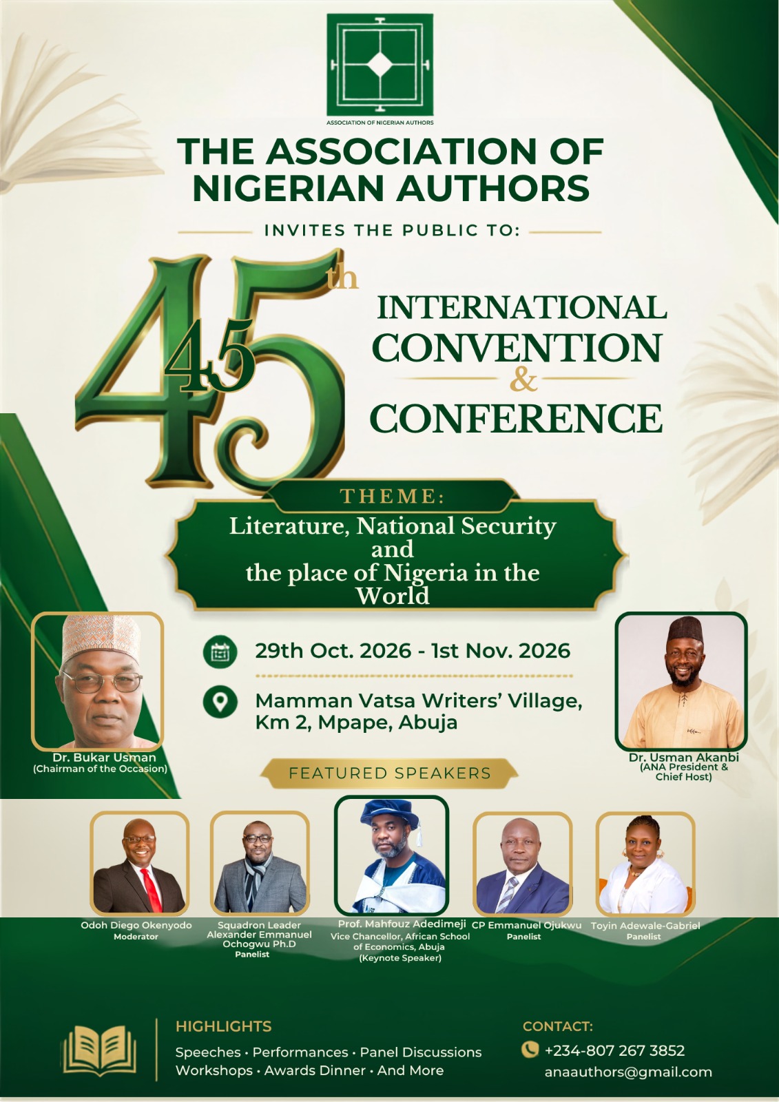 ANA @ 45 ANNIVERSARY CELEBRATION / 2026 ANNUAL INTERNATIONAL CONVENTION